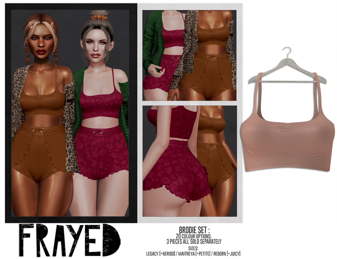 Frayed - Brodie Crop - Nude