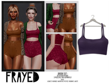 Frayed - Brodie Crop - Purple