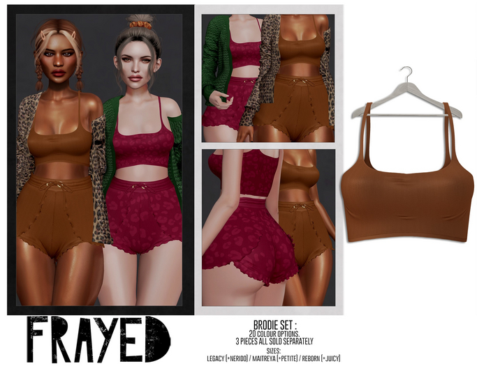 Frayed - Brodie Crop - Tan