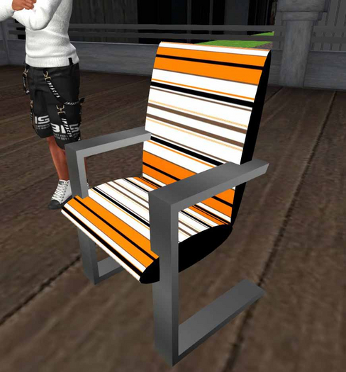 DD Chair (orange/blk stripe)