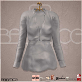 Baiastice_Front Cropped Shirt-Silver