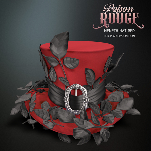 POISON ROUGE Neneth Hat Red