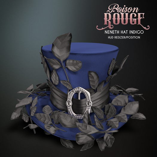 POISON ROUGE Neneth Hat Indigo