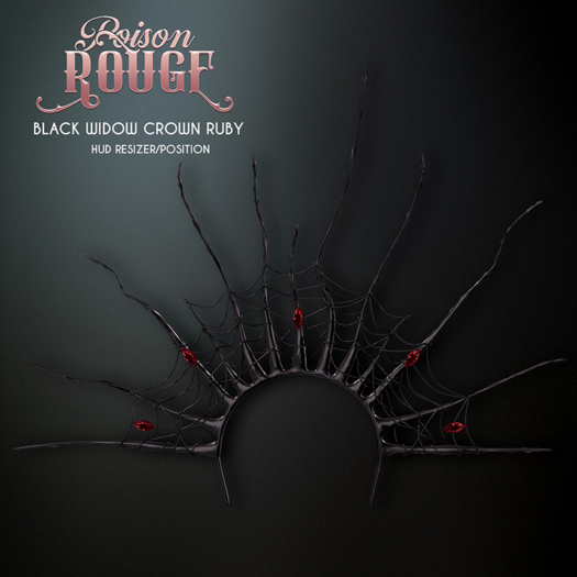POISON ROUGE Black Widow Crown Ruby