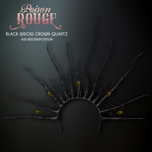 POISON ROUGE Black Widow Crown Quartz