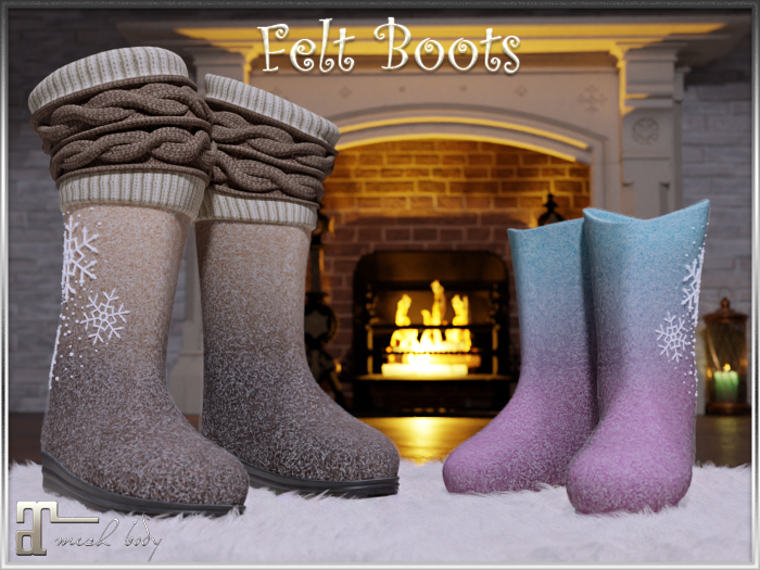Winter Felt Boots With Knit [Maitreya]