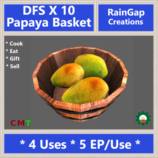 DFS PAPAYA BASKET X 10 ACTUAL ITEM