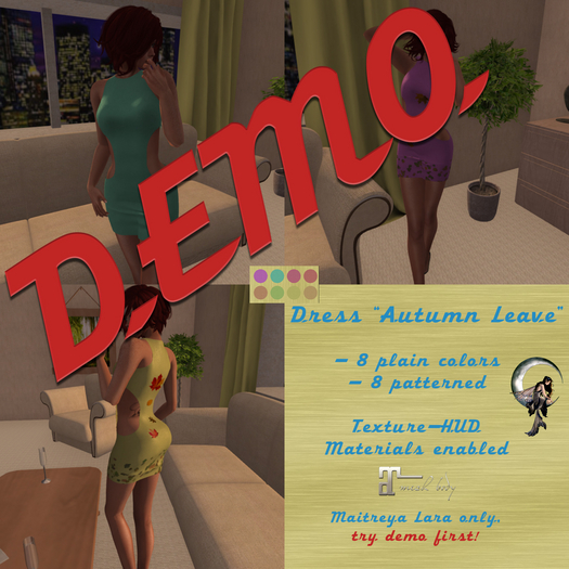 *NWD* - Modern Clothing - Dress 'Autumn Leave' DEMO