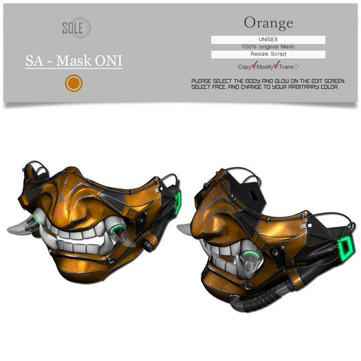 :::SOLE::: SA - Mask ONI (Orange)