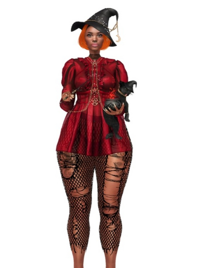 Mug - Wicked Witchy Complet set black + Sheer Dress RARE