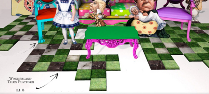 Boudoir Alice Gacha-Wonderland Tiles Platform RARE