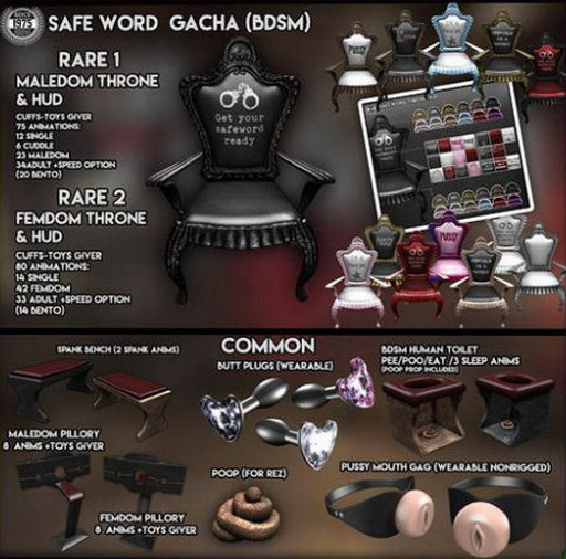 Second Life Marketplace [Since1975]SafeWord FULL SET