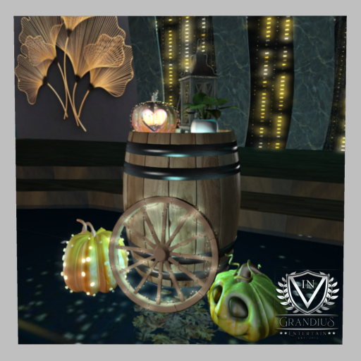 Barrel Pumpkin Decor