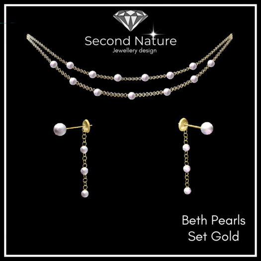 SNJ Beth Pearls Set Gold ADD!!
