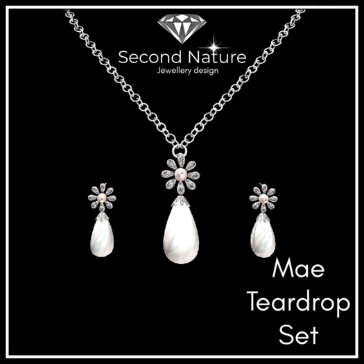 SNJ Mae Teardrop Set Silver ADD!