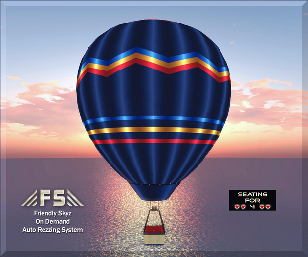 Hot Air Balloon ~~ Blue Sunset OD 