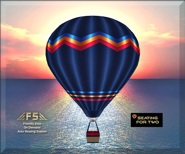 Hot Air Balloon ~ Blue Sunset