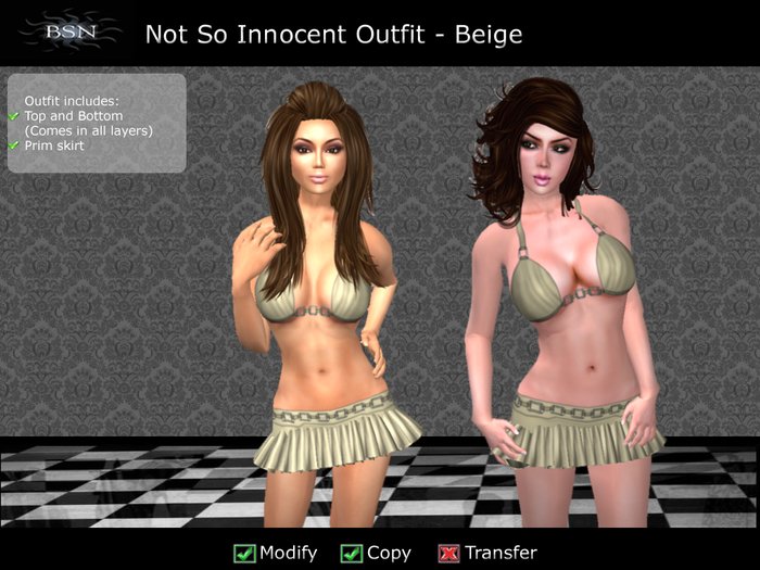 BSN Not So Innocent Outfit - Beige