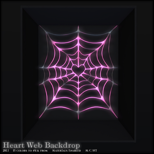 *NeverWish* Heart Web Backdrop - LightPink
