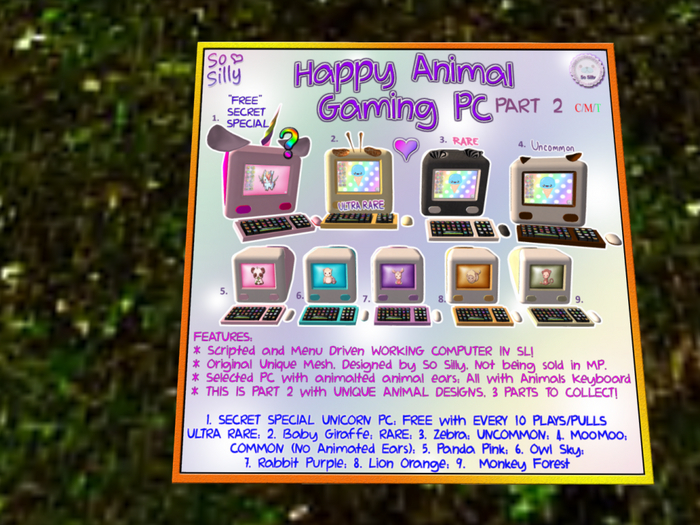 02 So Silly Animal Desktop PC 2 BOXED - Giraffe Ears ULTRARARE