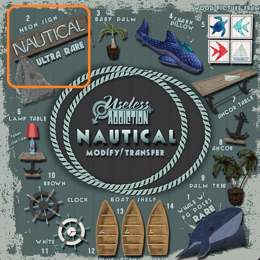 2 UA: Nautical Neon Sign Boxed Ultra Rare