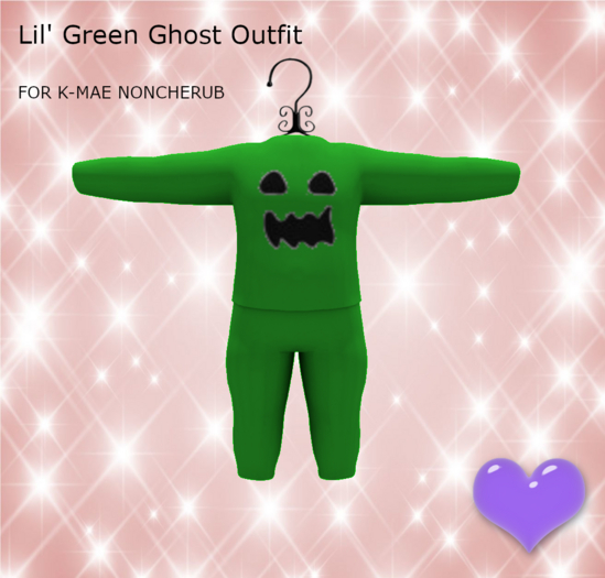 *HEB*Lil' Green Ghost Outfit NC