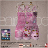 Baiastice_Denim Short Overalls-Pink