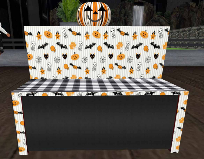 DD Halloween Double-sided Bench