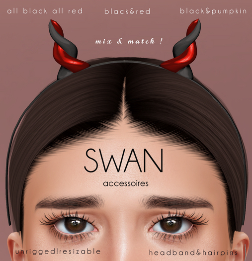Swan Mimiko Horns Halloween