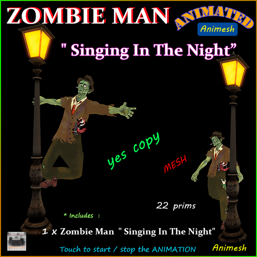 Zombie Man  " Singing In The Night " 