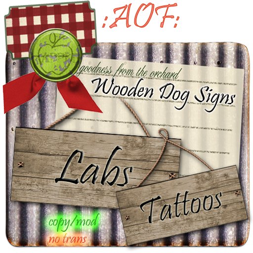 WOODEN BIOBREEDS DOG SIGN SET (COUNTRY STYLE)