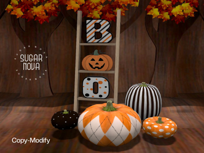 SN - Halloween Boo Pumpkin Decorations
