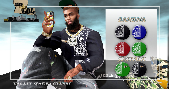 (So504) BLACK BANDNA