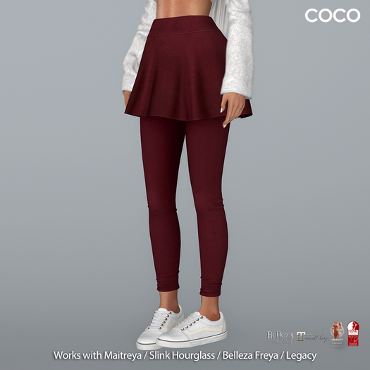 *COCO*_SkirtLeggings_Burgundy