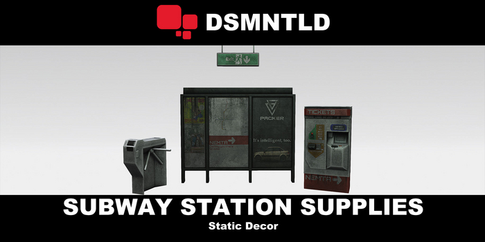 Subway Station Supplies (Static Decor) | Renafox3D x DSMNTLD