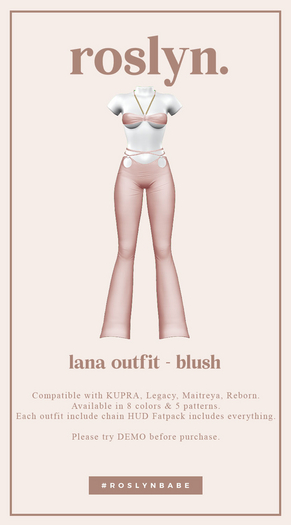 roslyn. lana outfit. blush