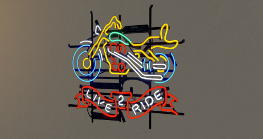 Sign-  Neon Live to ride