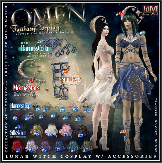 25 !dM Omen **MOON&STARS** (LARA BOX) RARE