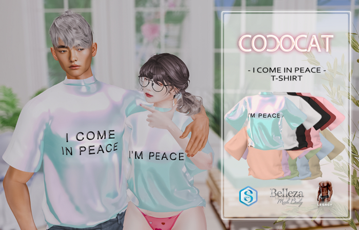 .cococat. Peace tee (Girl) FATPACK