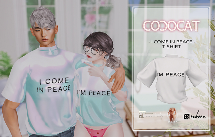.cococat. Peace tee (Girl) - White