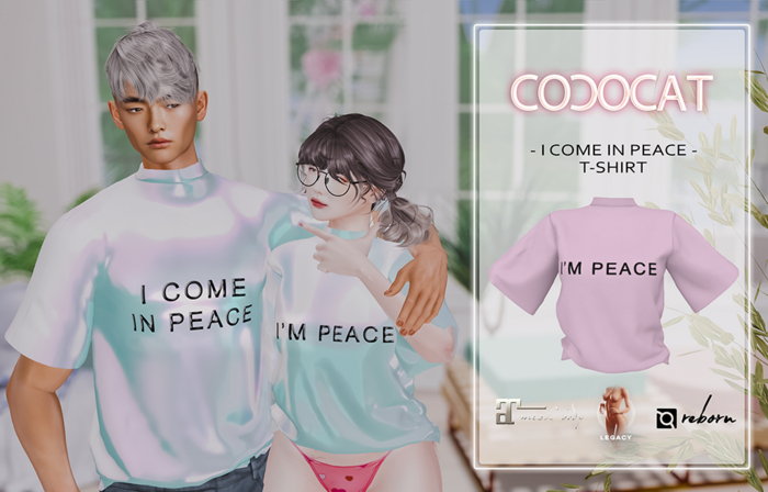 .cococat. Peace tee (Girl) - Taro