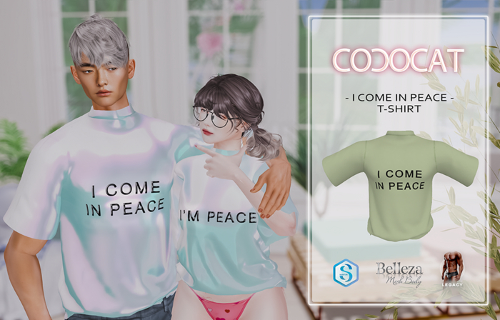 .cococat. Peace tee (Boy) - Tea