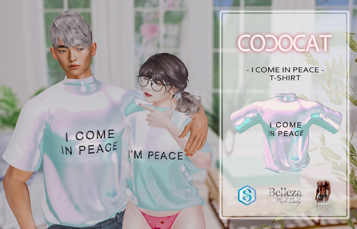 .cococat. Peace tee (Boy) - Holo