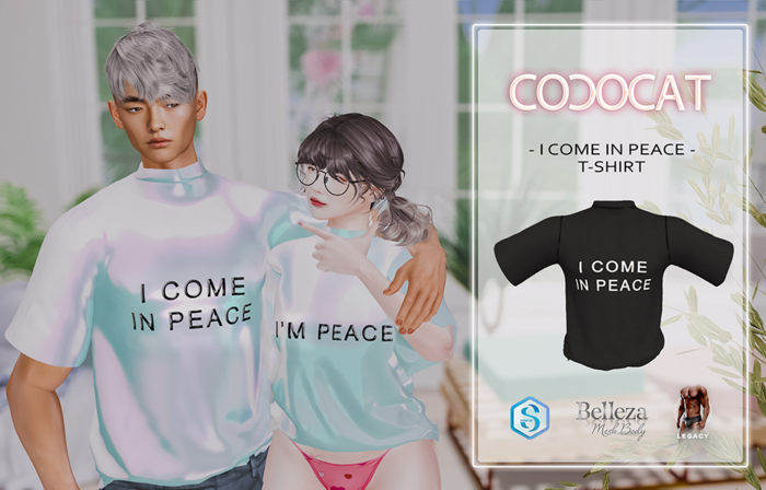.cococat. Peace tee (Boy) - Black