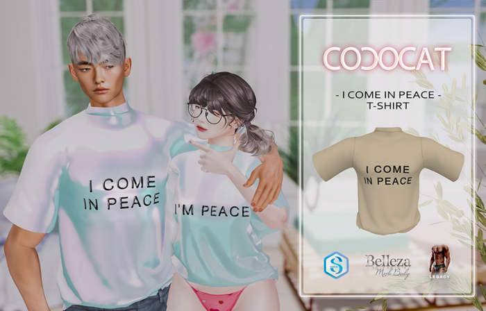 .cococat. Peace tee (Boy) - Beige
