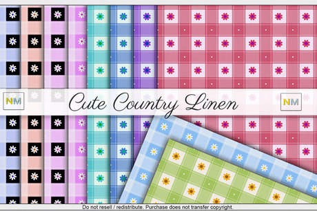 Second Life Marketplace - Cute Country Linen Patterns Kit 10 Seamless ...