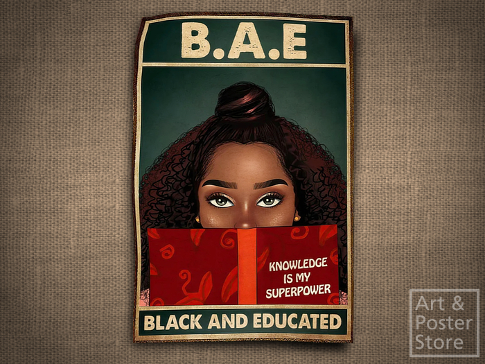 Black And Educated | Rippled Peeling Poster | WWB 