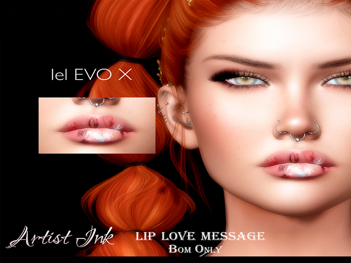Tattoo Lip " Love Message " By Artist Ink