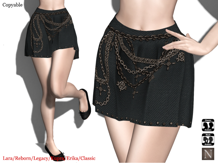 [Nerium] Punk Skirt - Grey