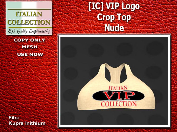 [IC] VIP Logo Crop Top Nude - Kupra